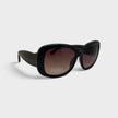 Linda Farrow Oversized Sunglasses Black Burgundy