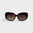 Linda Farrow Oversized Sunglasses Black Burgundy