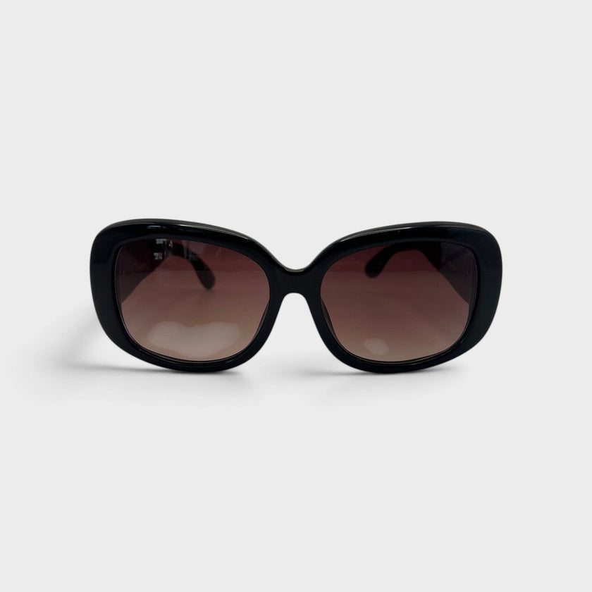 Linda Farrow Oversized Sunglasses Black Burgundy