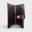 Medusa Compact Wallet Calf Leather Maroon Brown