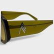 Linda Farrow Milano Oversized Sunglasses Olive