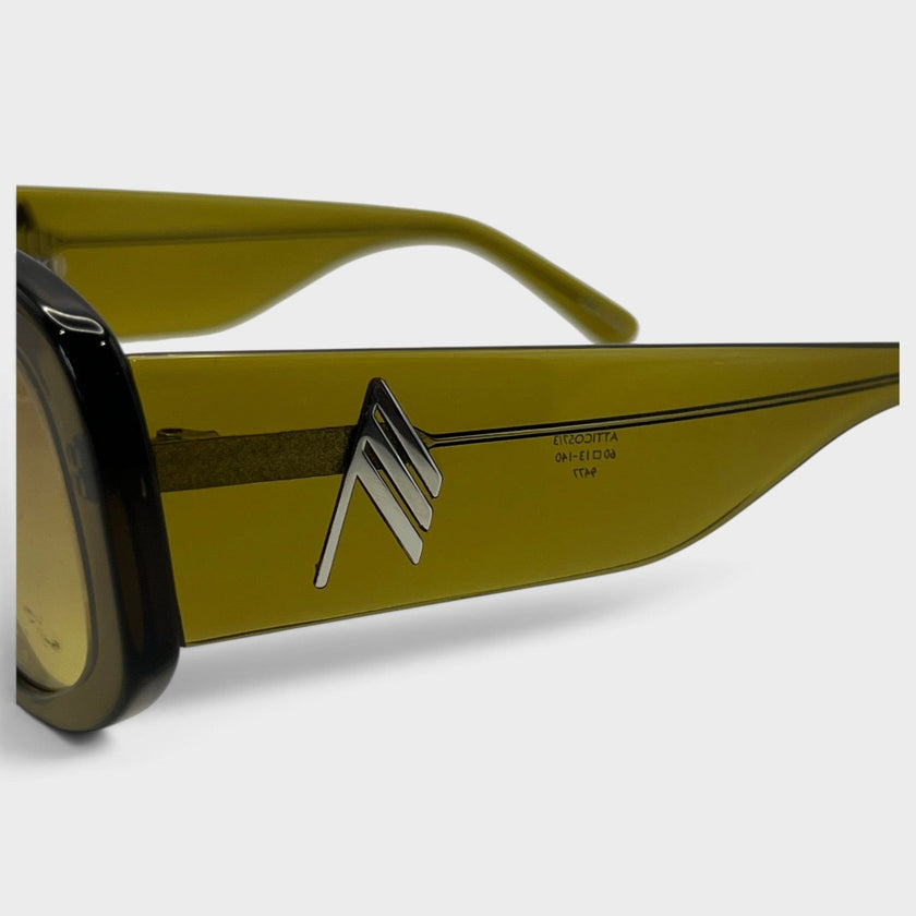 Linda Farrow Milano Oversized Sunglasses Olive