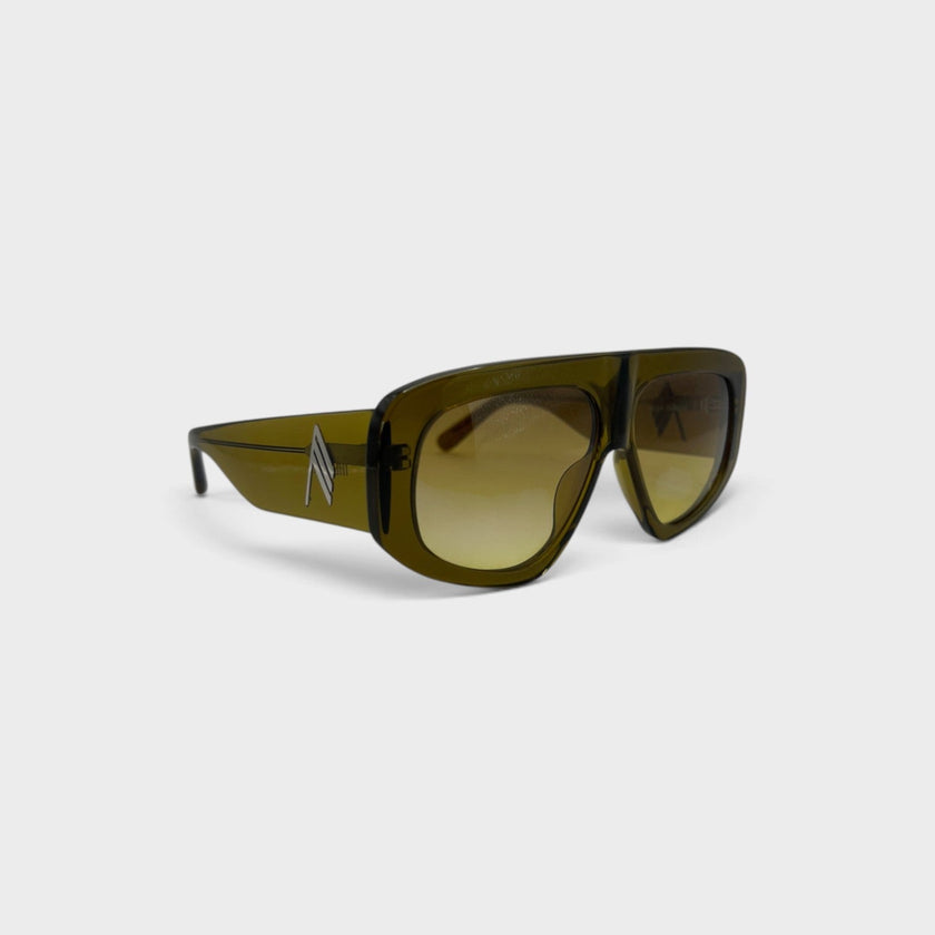 Linda Farrow Milano Oversized Sunglasses Olive