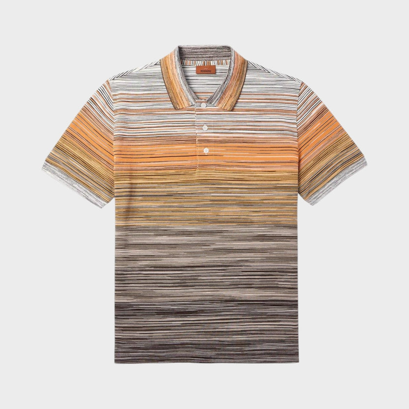 Space-Dyed Cotton Piqué Polo-Shirt Multi