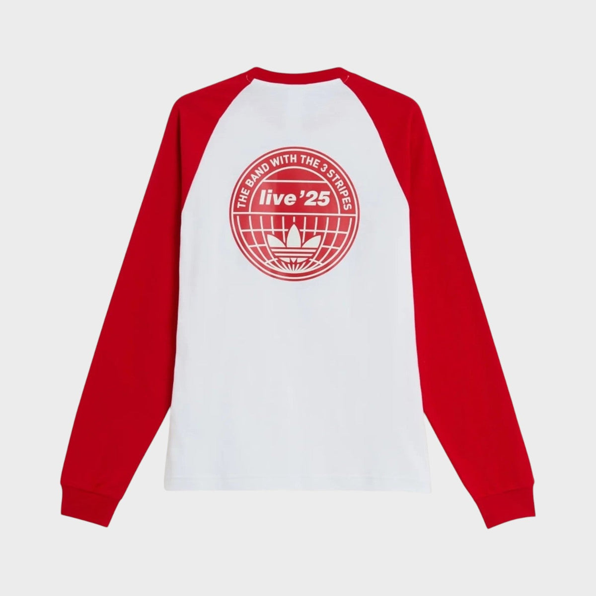 Oasis Tour 3-Stripes Longsleeve Tee White Red