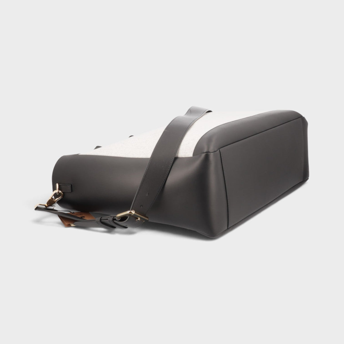 Two Way Ormond Canvas Leather Bag Beige Black