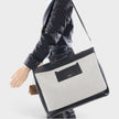 Two Way Ormond Canvas Leather Bag Beige Black