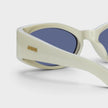Linda Farrow Ovalo Oval Sunglasses in White