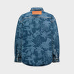 Palmity Laser Print Denim Shirt Blue Oversized