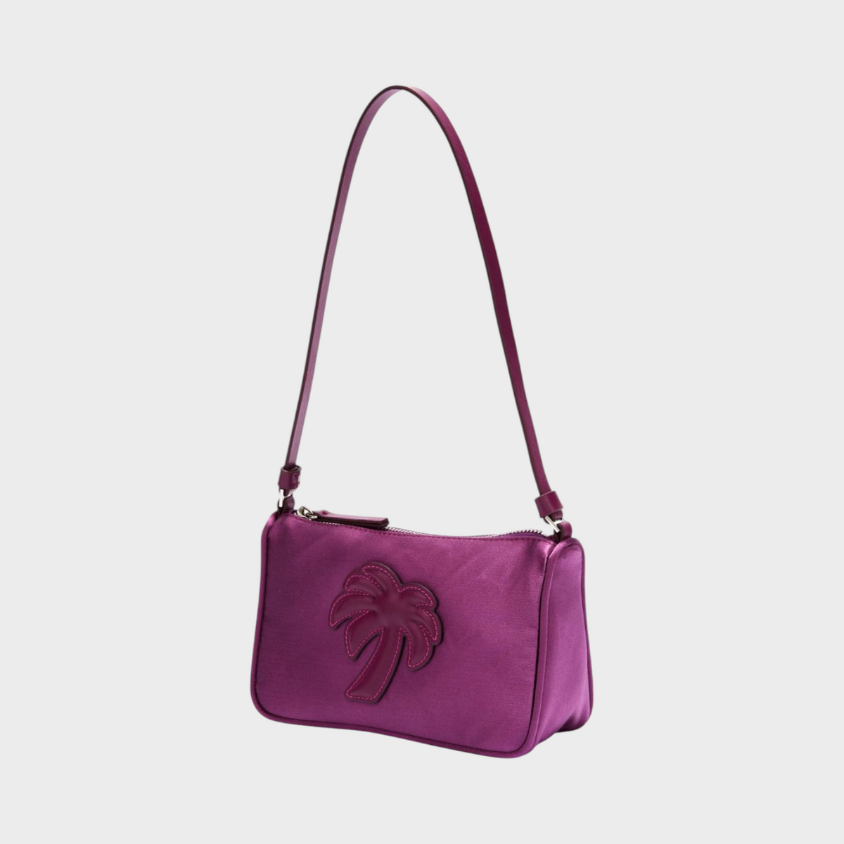 Palm Angels Satin Palm Shoulder Bag Purple