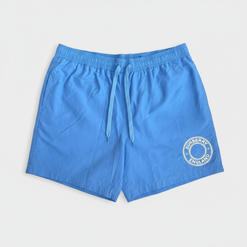 Martin Nylon Logo Swim Shorts Periwinkle Blue