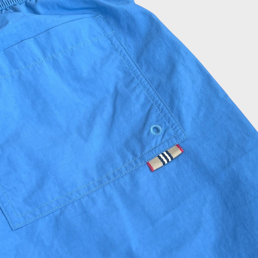 Martin Nylon Logo Swim Shorts Periwinkle Blue