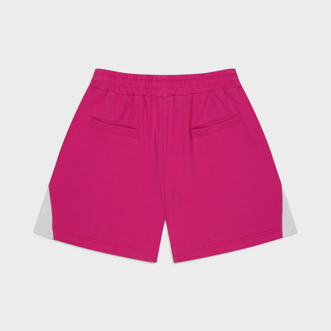 Kids Fleece Jogger Shorts Pink Multi