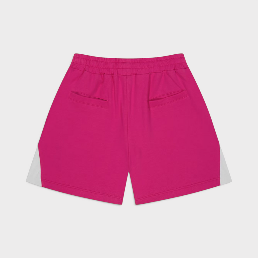 Kids Fleece Jogger Shorts Pink Multi