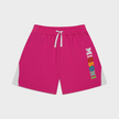 Kids Fleece Jogger Shorts Pink Multi