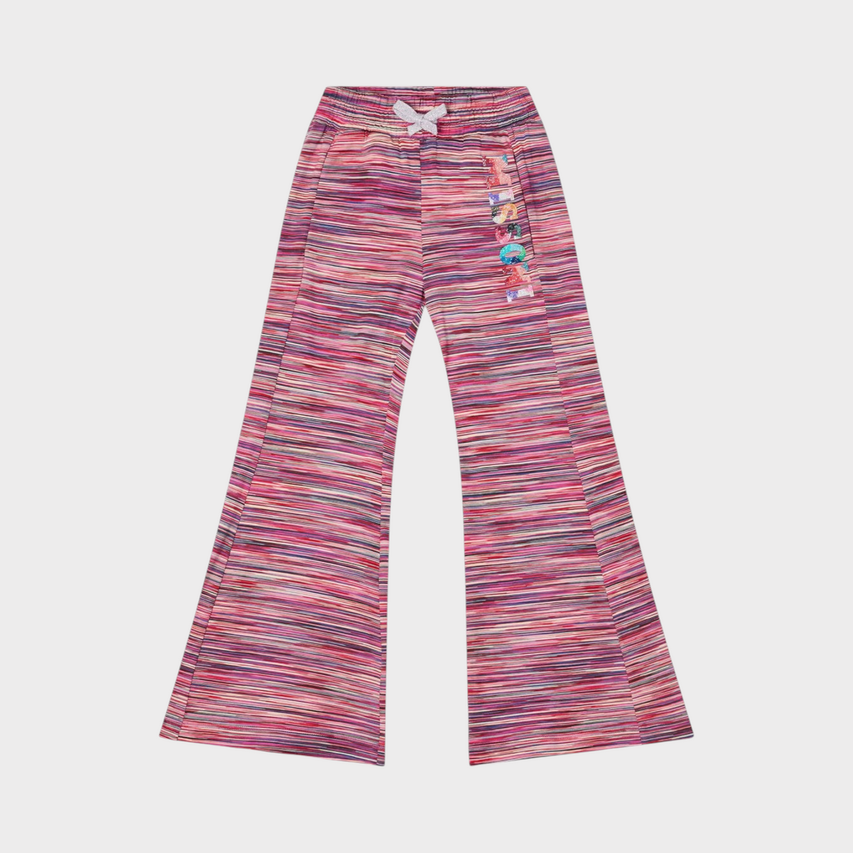 Logo Closed Hem Fleece Joggers Pink Kids