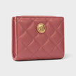 Medusa Head Quilted Wallet Pink