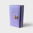 Medusa Head Business Card Holder Leather Purple