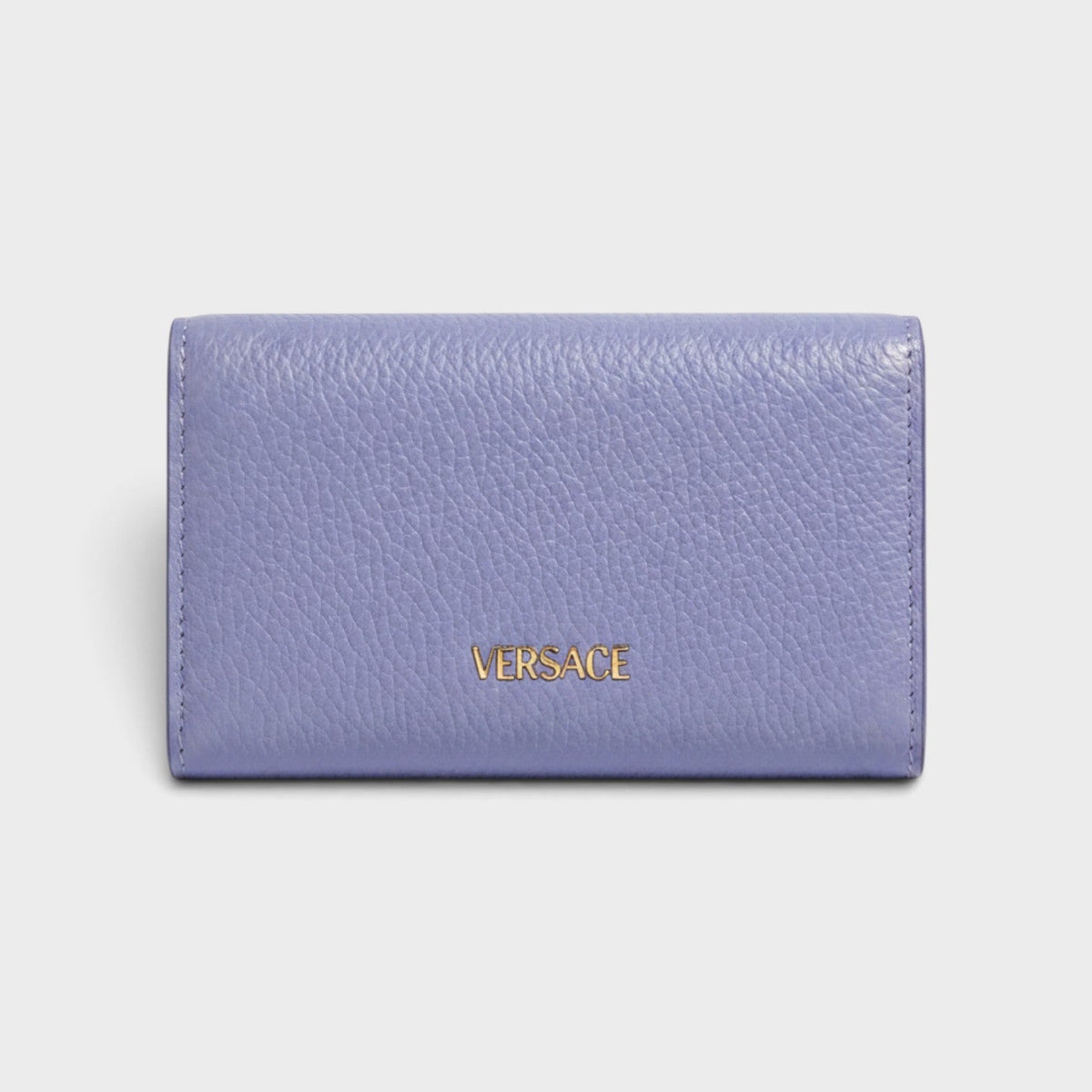 Medusa Head Business Card Holder Leather Purple