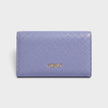 Medusa Head Business Card Holder Leather Purple