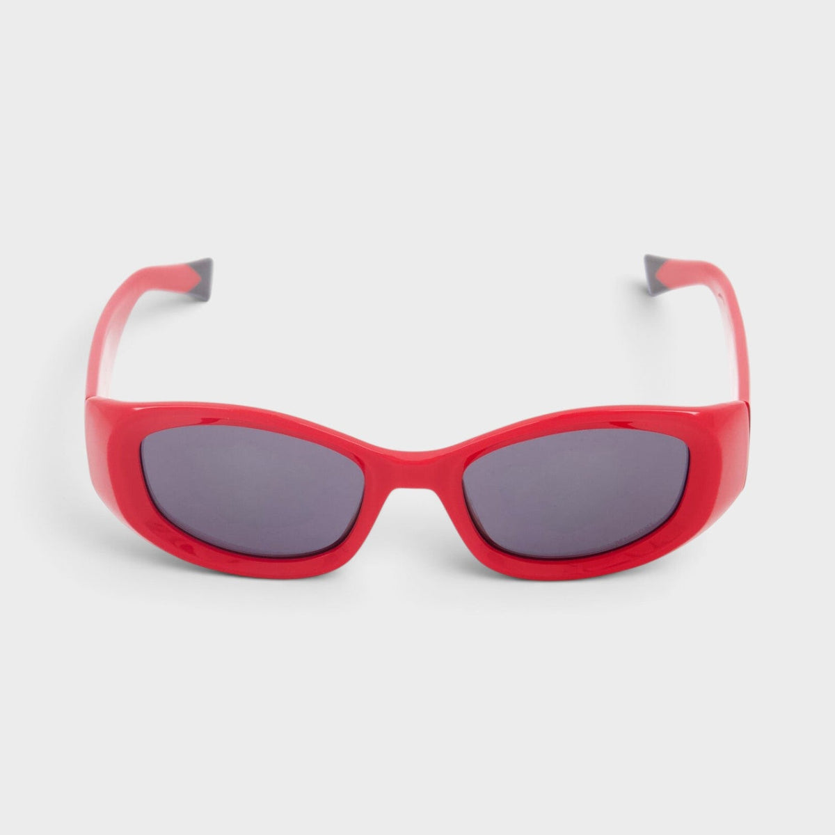Rectangular Logo Sunglasses Red