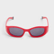Rectangular Logo Sunglasses Red