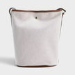 Roundel Medium Bucket Bag Dark Wheat Beige