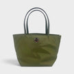 Nylon Mixed Materials Mini Tote Bag Green Khaki