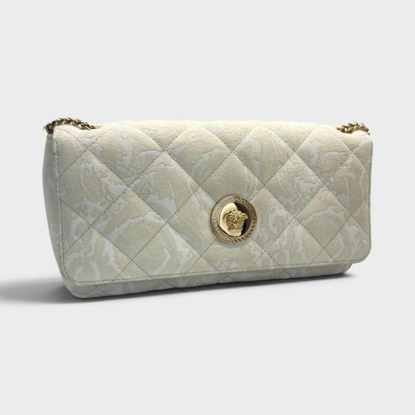 Medusa Head Medium Shoulder Bag Beige