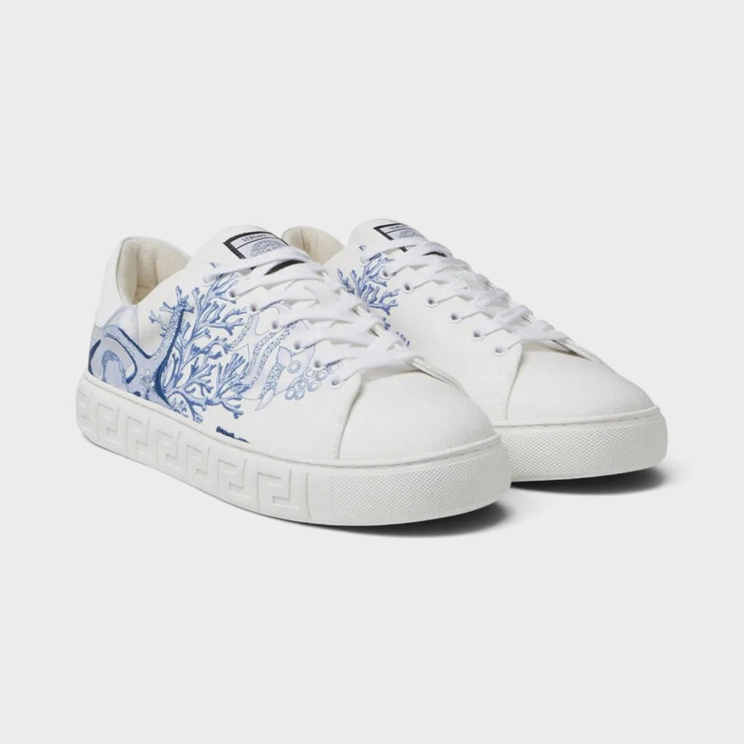 Coral Theatre Greca Sneakers White Blue