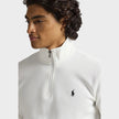 Knit Quater Zip Pullover Sweatshirt White