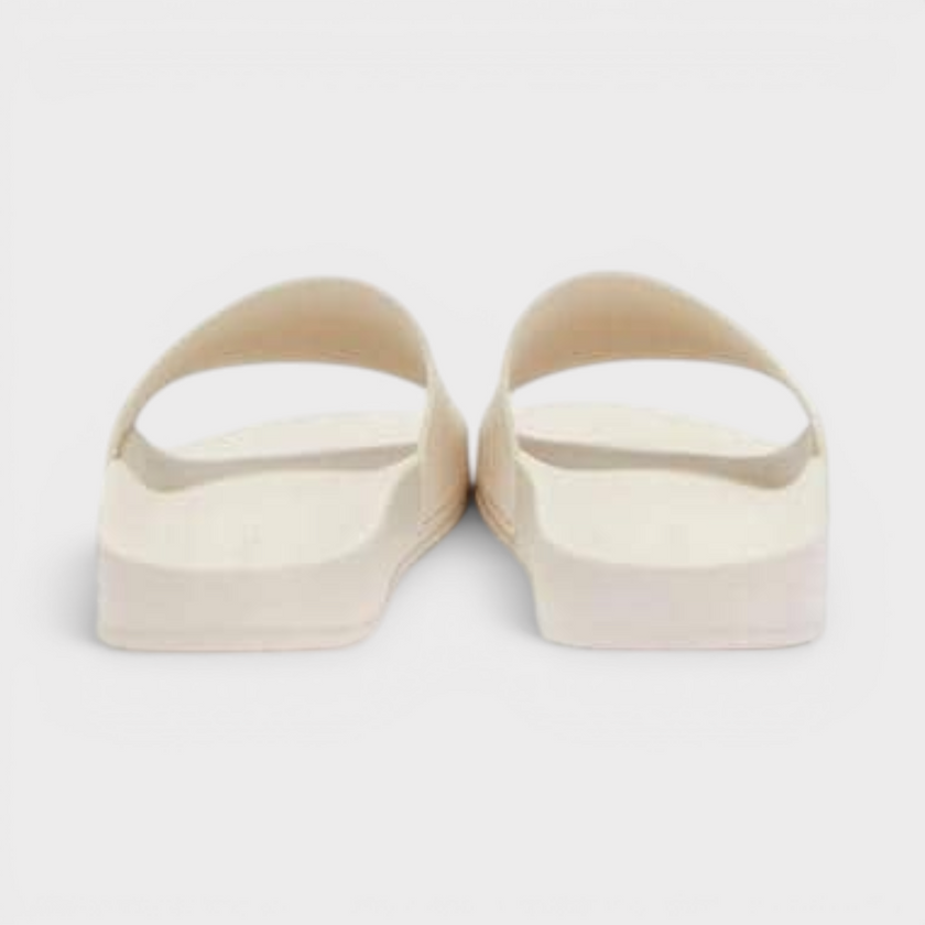 Palm Angels Logo Pool Sliders White