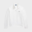 Knit Quater Zip Pullover Sweatshirt White