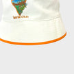 Printed Tennis Club Icon Bucket Hat White Orange