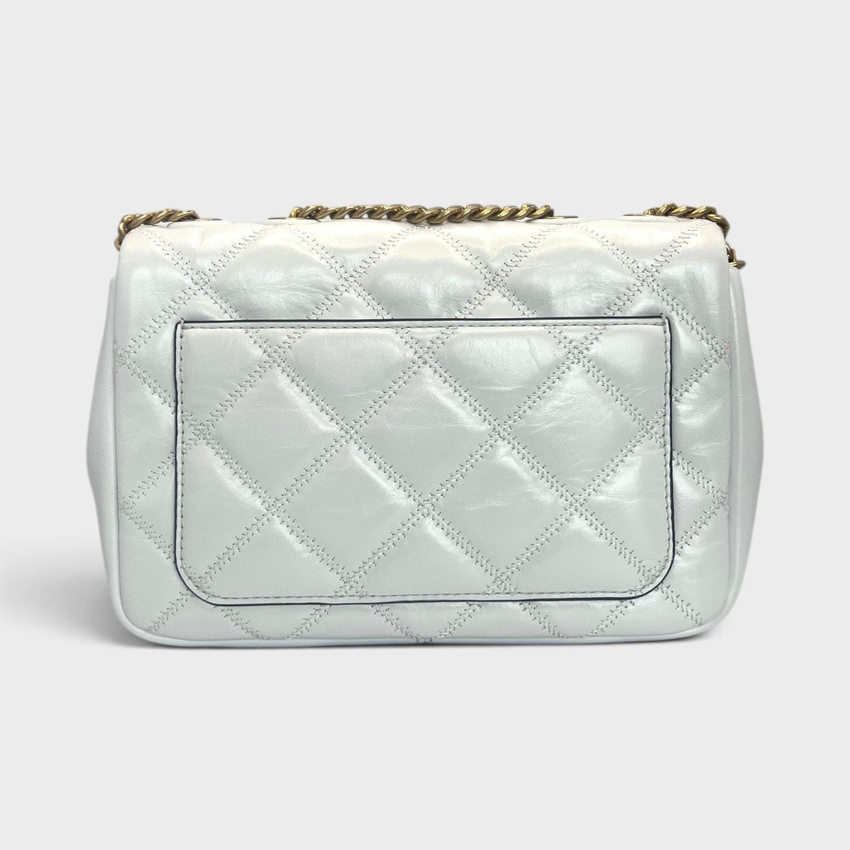 Willa Glazed Small Shoulder Bag White