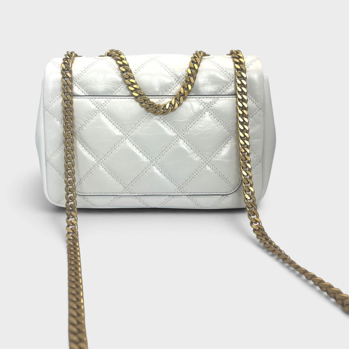 Willa Glazed Small Shoulder Bag White
