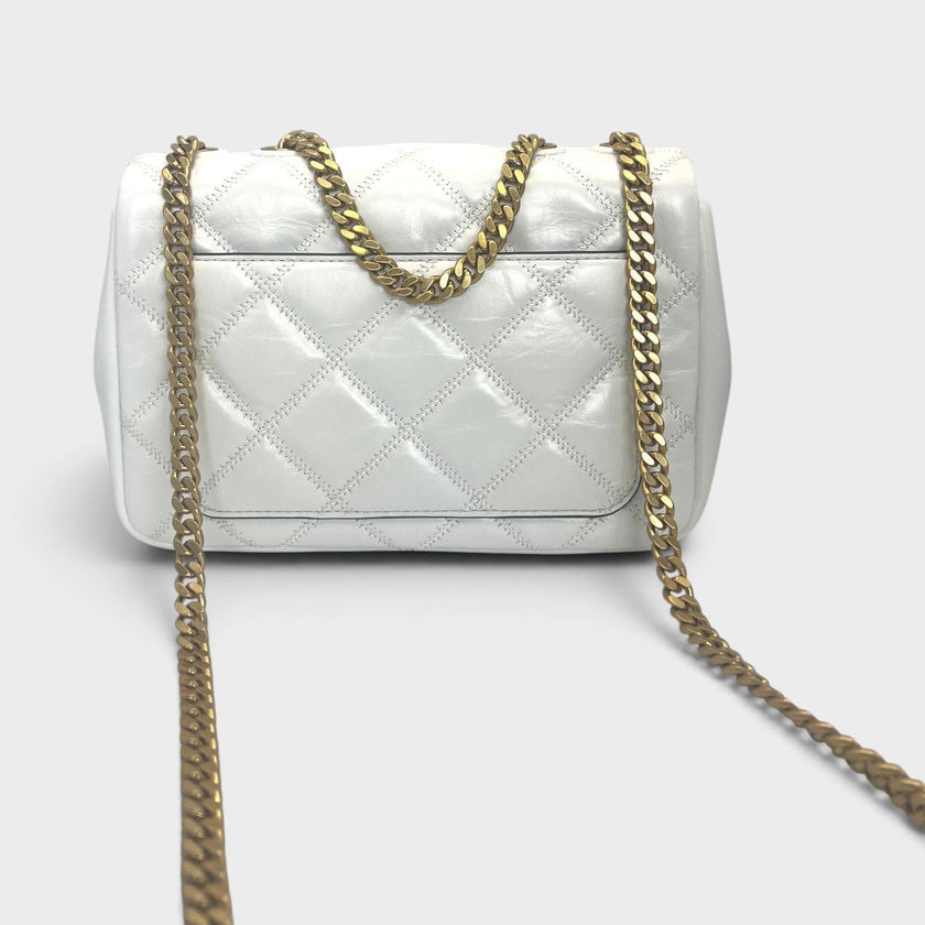 Willa Glazed Small Shoulder Bag White