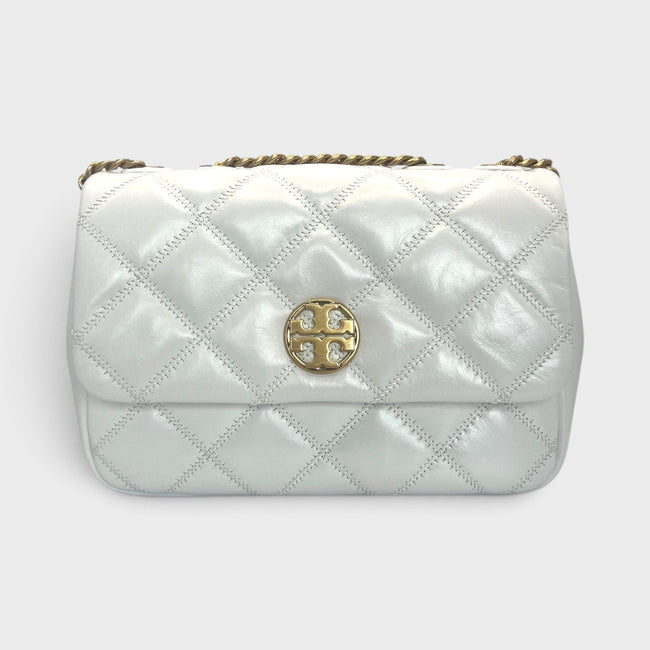 Willa Glazed Small Shoulder Bag White