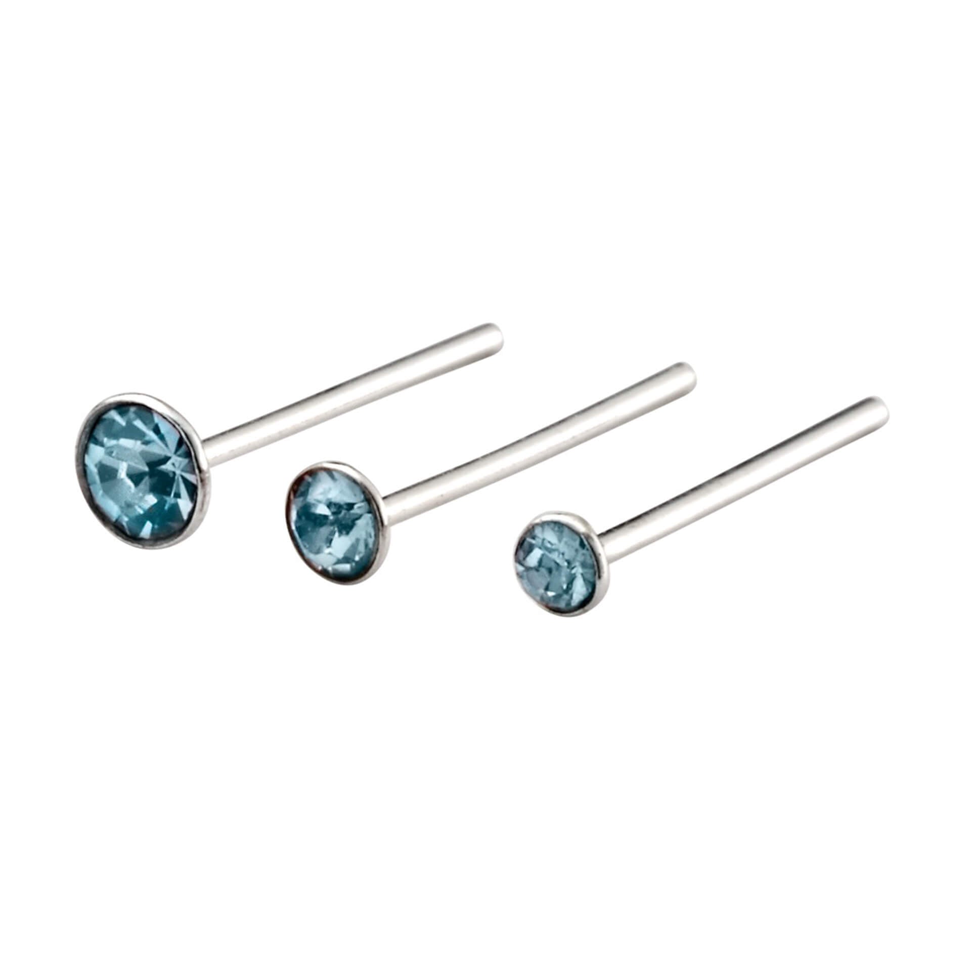 Beginnings Set of 6 Crystal Nose Studs
