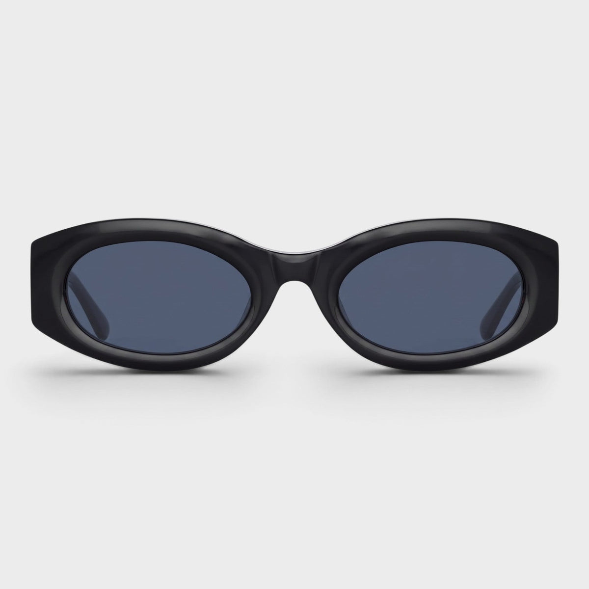 Linda Farrow Berta Oval Sunglasses Black