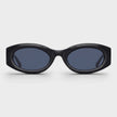 Linda Farrow Berta Oval Sunglasses Black
