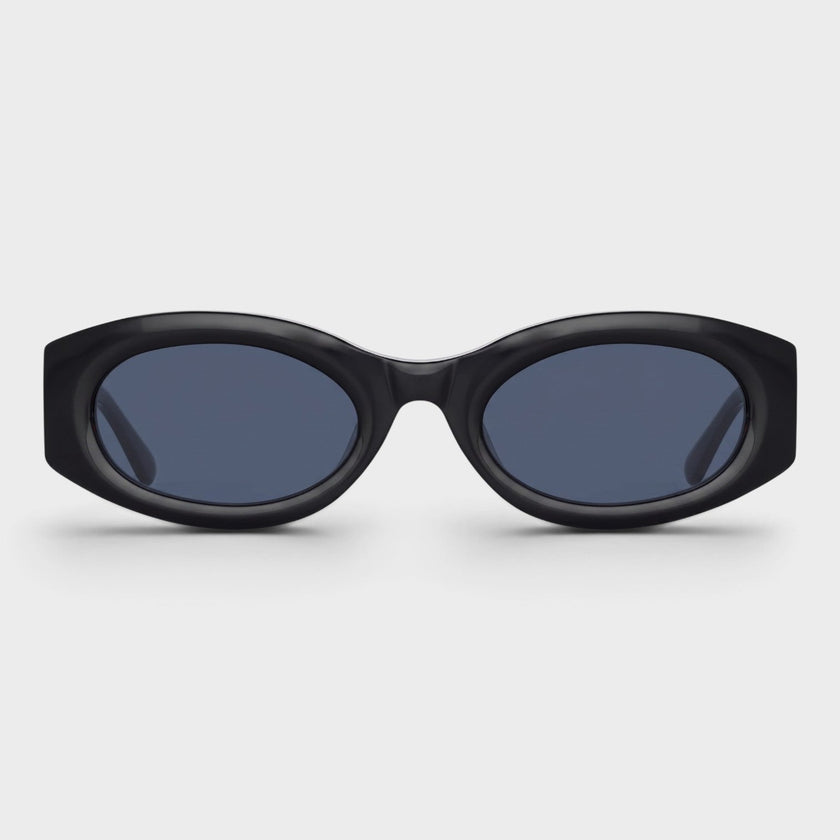 Linda Farrow Berta Oval Sunglasses Black