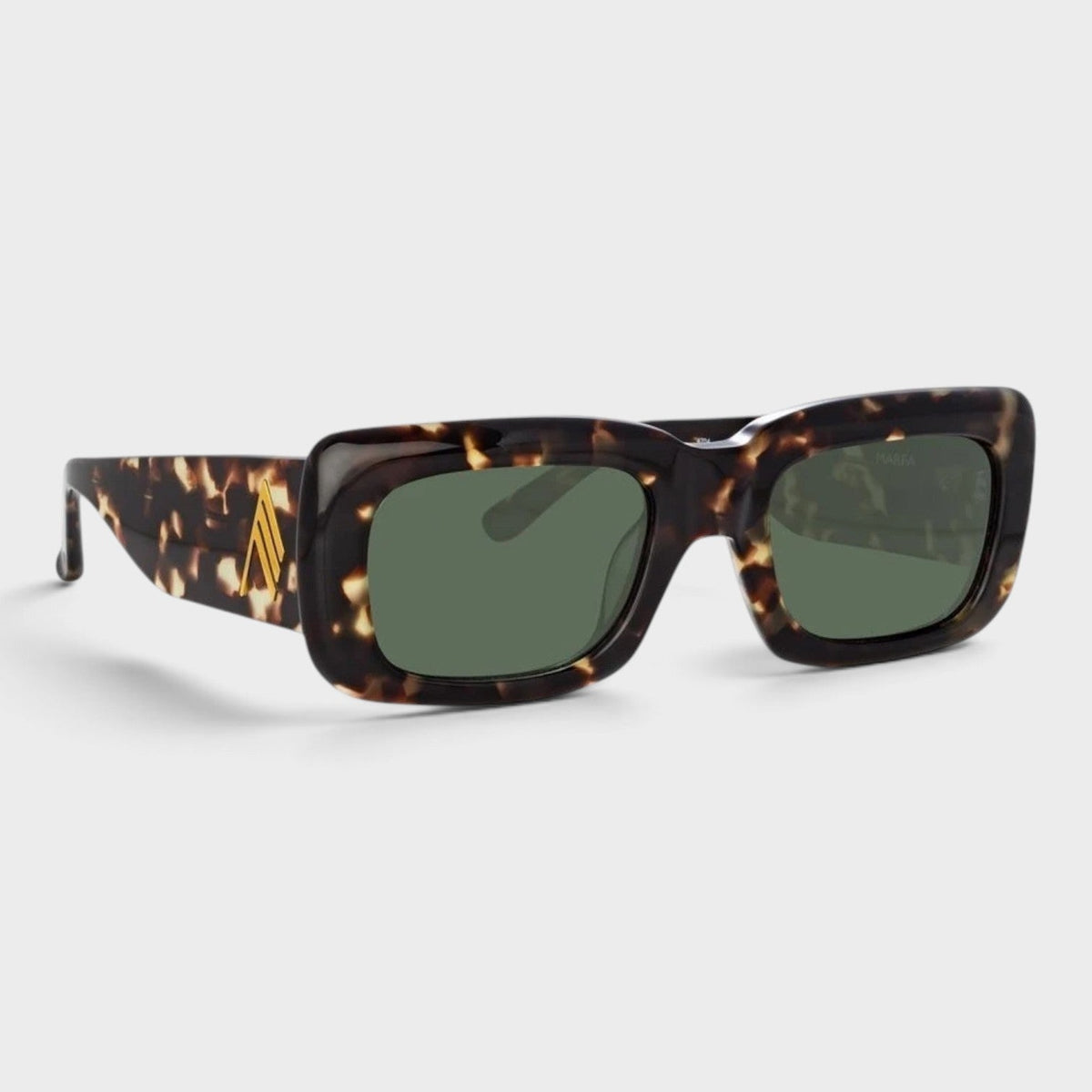 Linda Farrow Marfa Tortoiseshell Rectangular Sunglasses