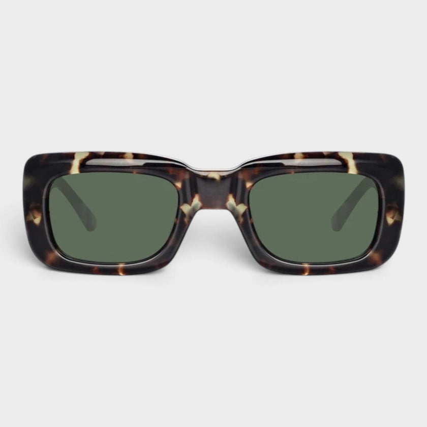 Linda Farrow Marfa Tortoiseshell Rectangular Sunglasses