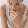Tidewashed Citrine Ring - Octagonal Citrine & Hammered Band