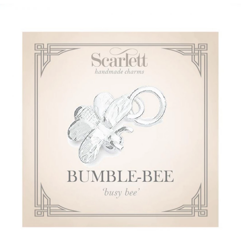 Tiny Bumble-Bee Silver Charm