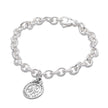Travel Safe Outline Compass Silver Charm