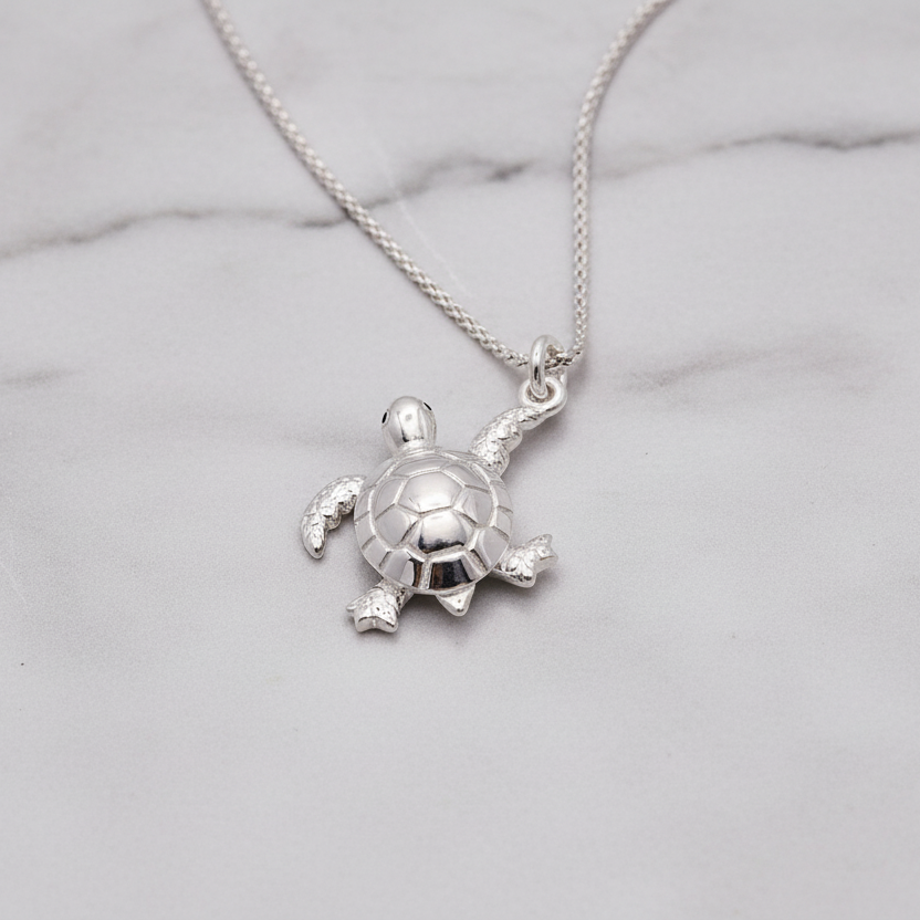 Charm en argent tortue