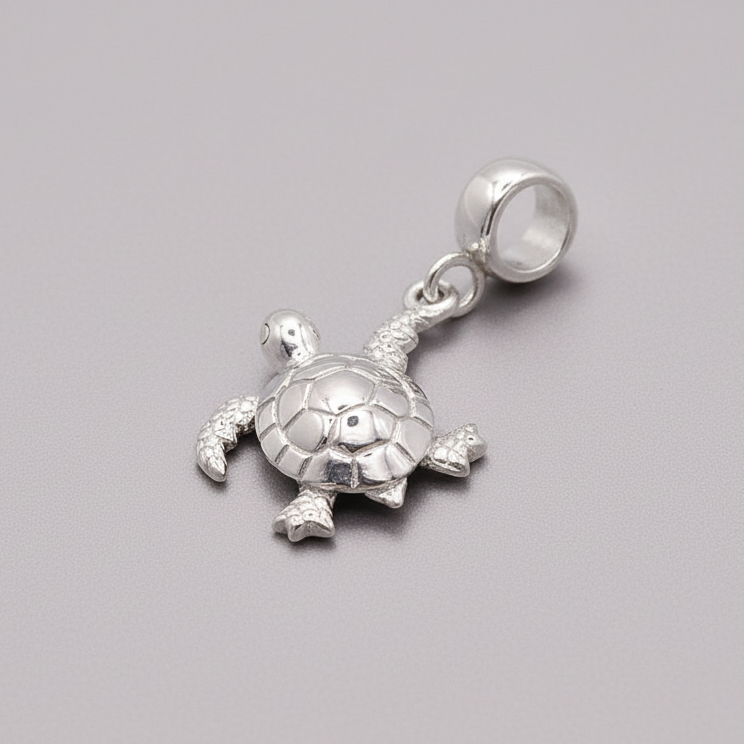 Charm en argent tortue
