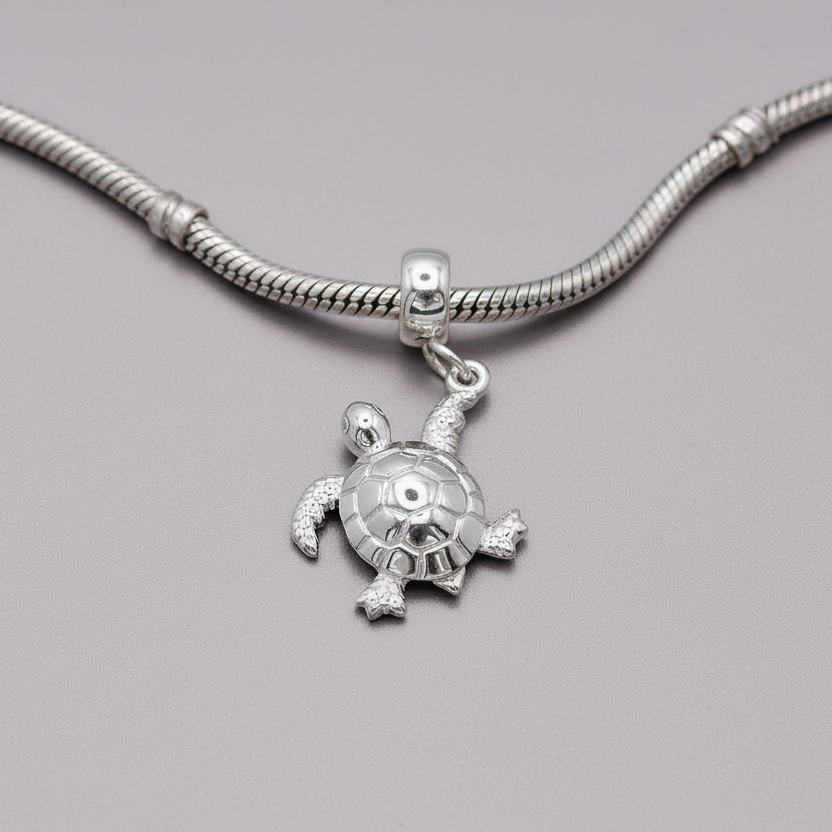 Charm en argent tortue